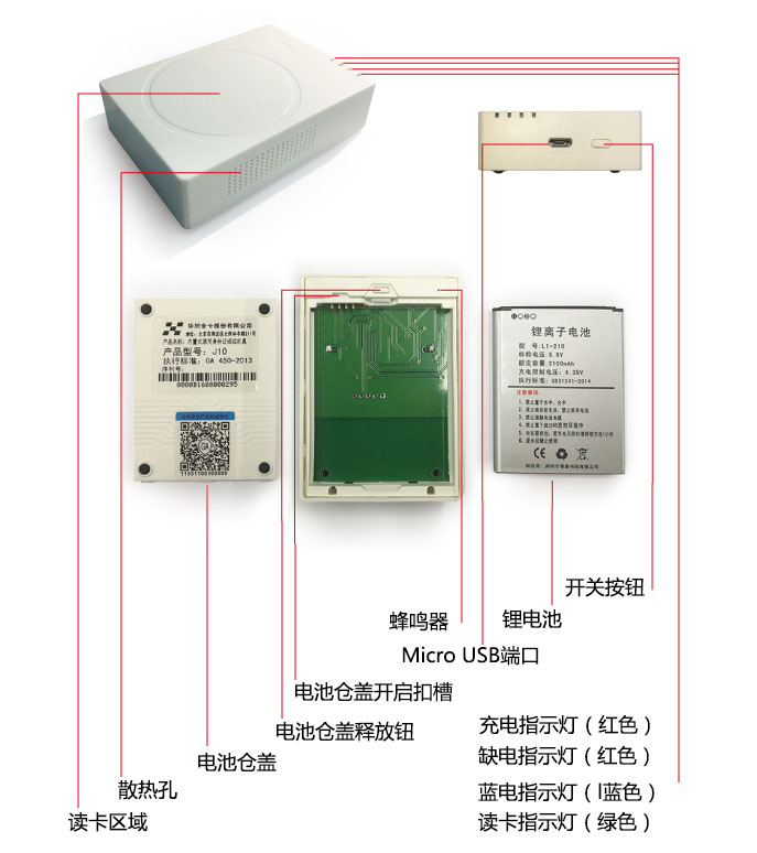 華旭J10B藍牙身份證閱讀器