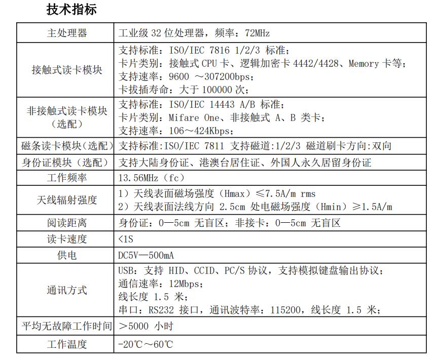 廣東東信智能科技有限公司EST-J13X第三代社保卡讀卡器模組模塊規(guī)格參數(shù)